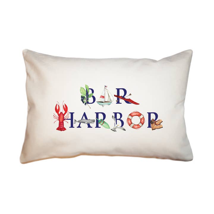 bar harbor large rectangle pillow for wholesale by Tina Labadini Designs