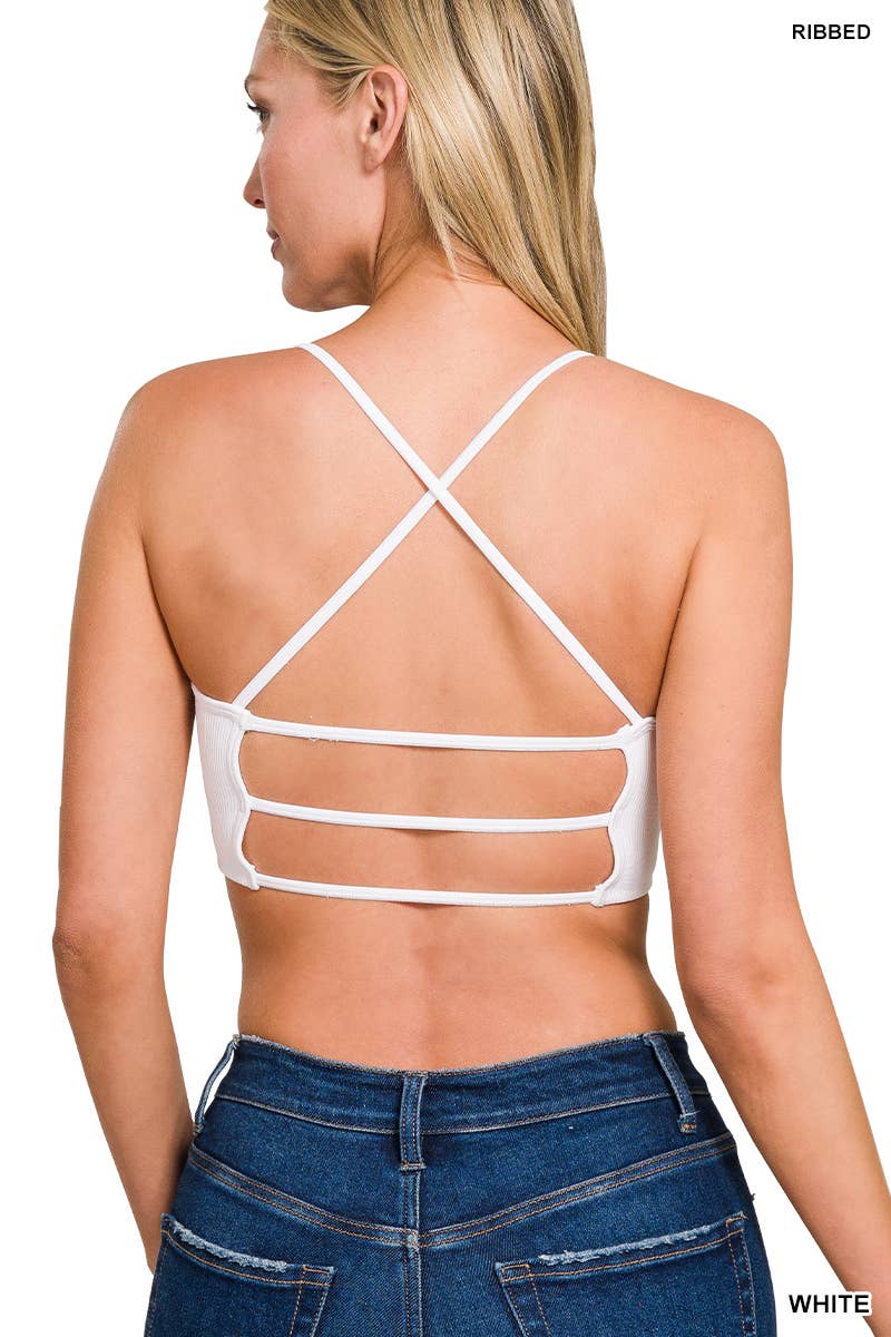 42POPS - Wholesale Bralette - Women's - ....SI-26872 Seamless Ribbed 3 Strap & Cross Back Bralettes7