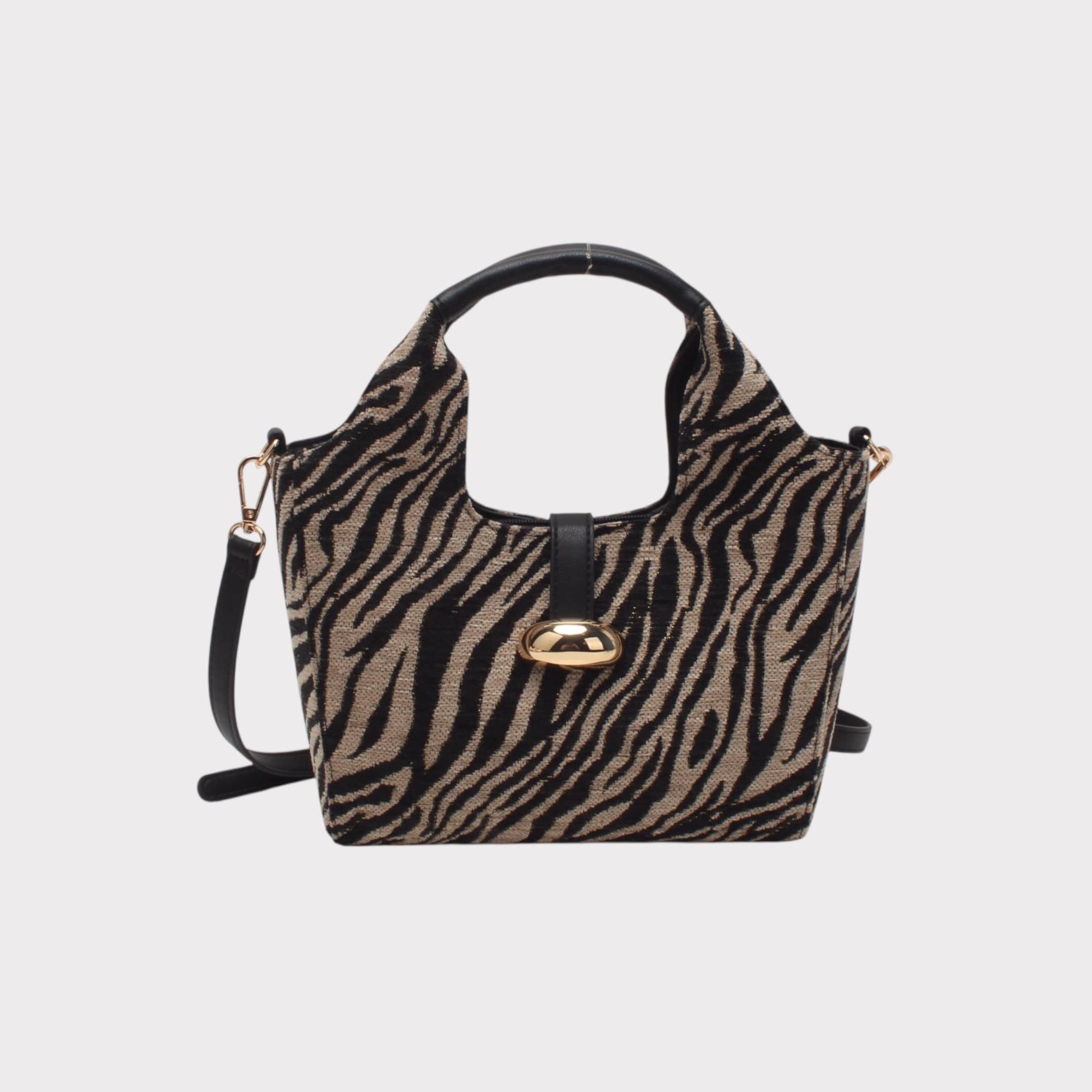 BESTINI - Wholesale Shoulder Bag - Women's - Bag with handle, shoulder strap, zip and magnetic clasp, cotton0