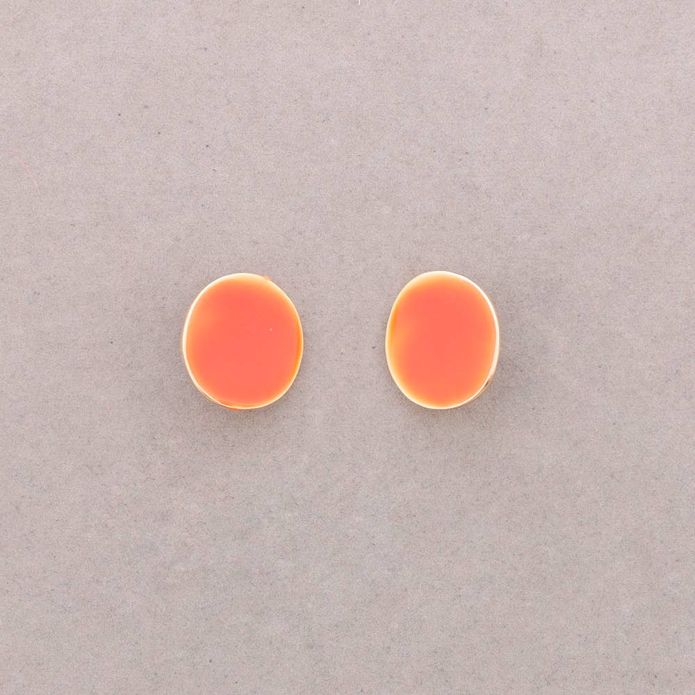 Sonata – wholesale Snap jewellery – Medal Enamel Metal Clip Earrings5