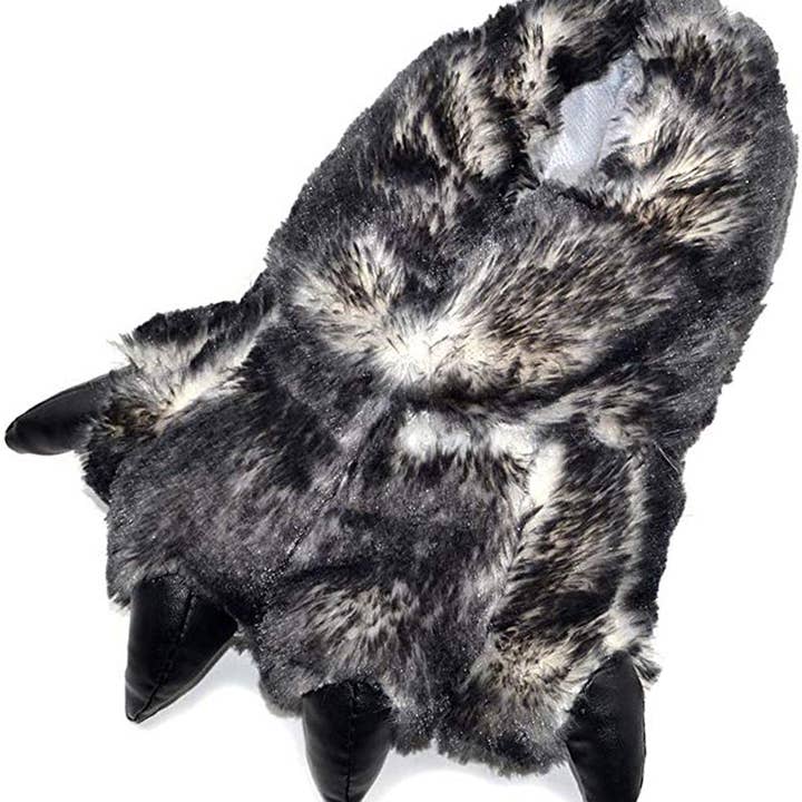 Pantoufles d'intérieur Norty pour garçons et filles, femmes et hommes, pieds de pattes d'animaux, 39439- Black Tip Claw pour la vente par Eastern Off Price