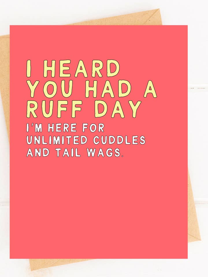 Sweet Ruff Day Pet Parent Card From Dog Mom for wholesale by Five Dot Post