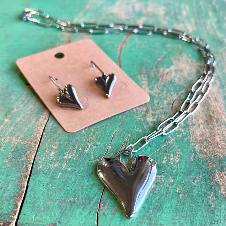 Coração Puffy Aço Inoxidável por atacado de Love and Honor Jesus LLC