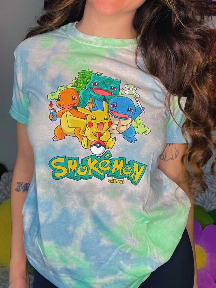 SmokeMon Tie Dye T-Shirt for wholesale by Cabin 7 Originals