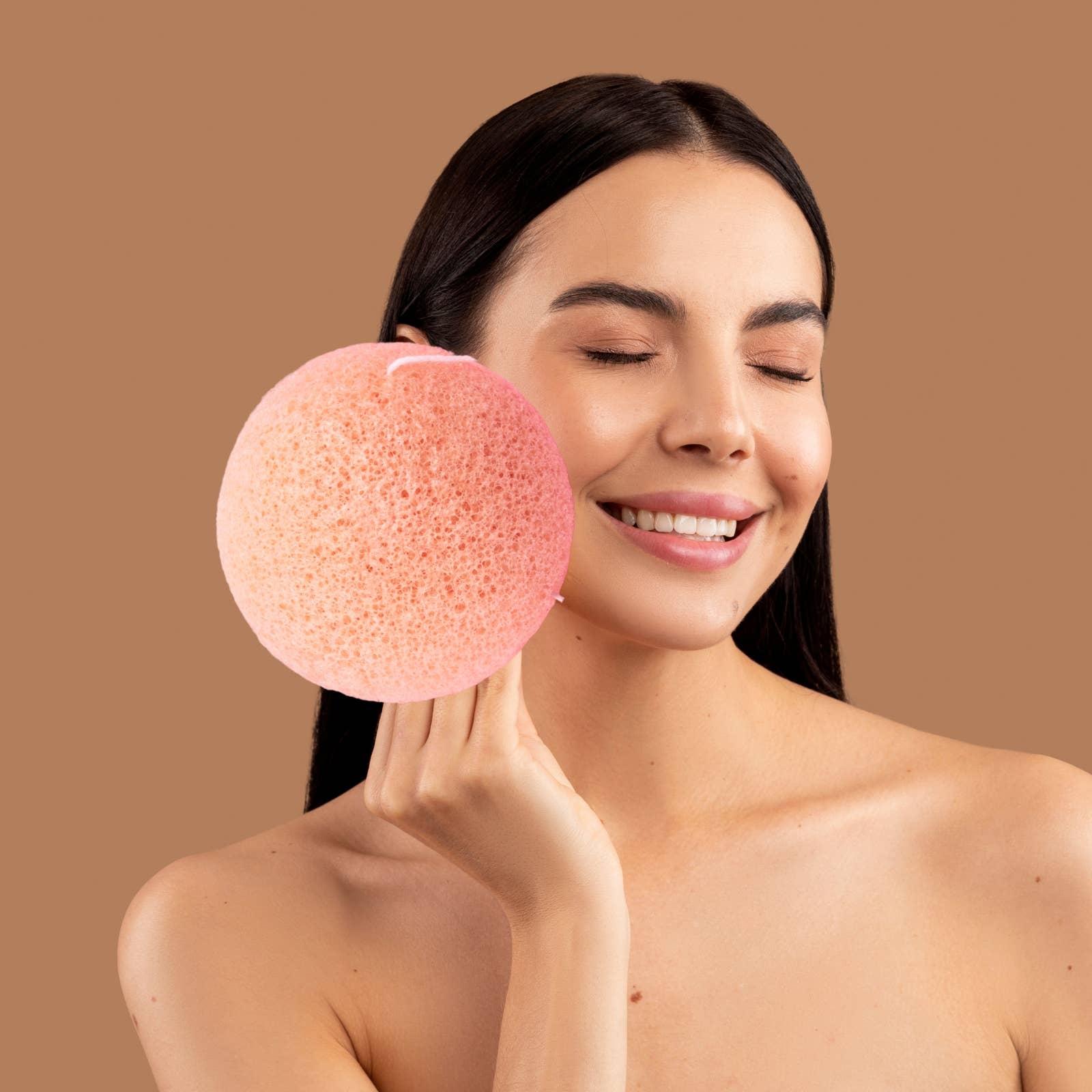 Zen'Arôme - Wholesale Facial Cleanser - Konjac Face Sponge Red Clay - 100% Natural in box6