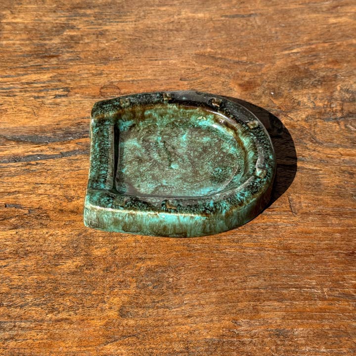 Office Objets - Wholesale Ashtray - Turquoise and brown glazed ceramic ashtray1