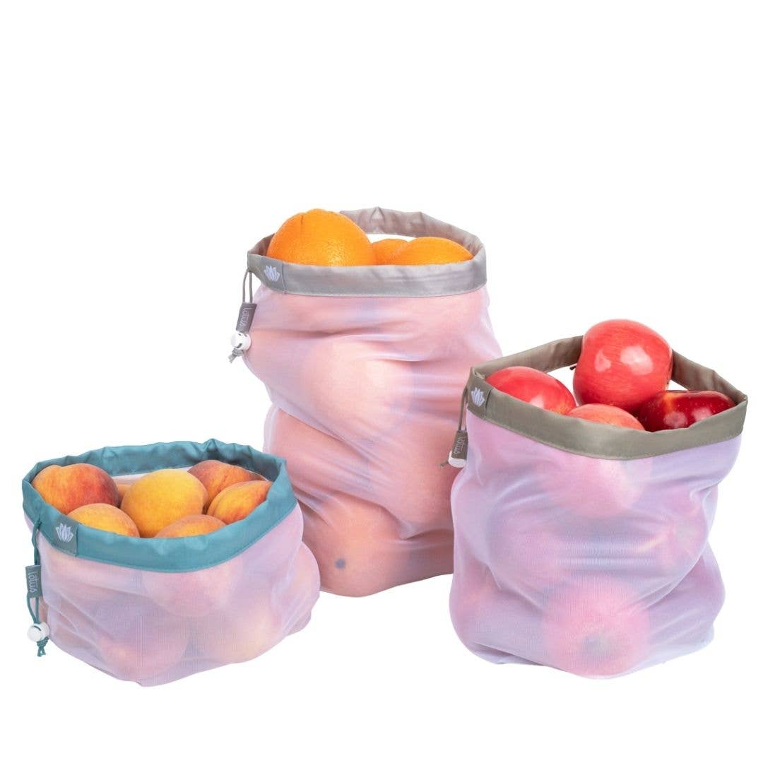Lotus Sustainables - Wholesale Grocery/Shopping Bag - Lotus Produce Bags - 3 Set Earth Tone3
