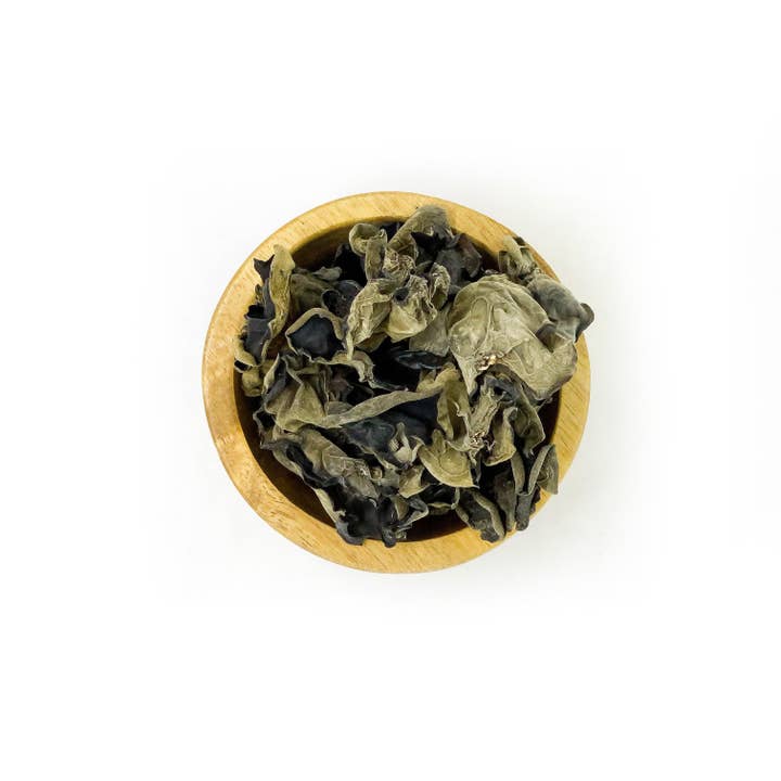 Big Green Organic Food - Wholesale Dried/Dehydrated Vegetables - Organic Dried Black Woodear Mushroom, 3.5oz