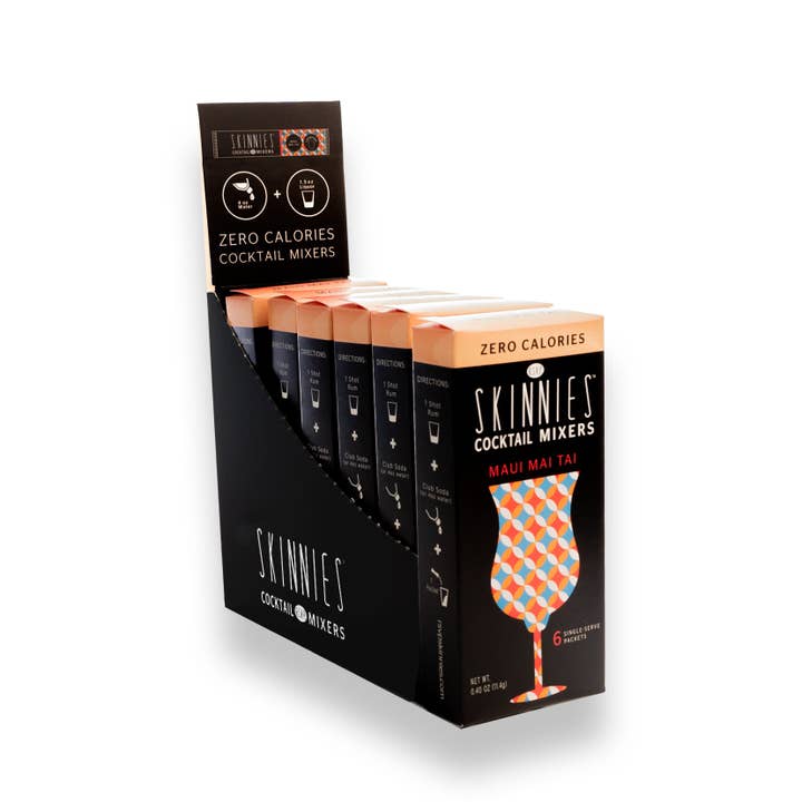 Mélangeur à cocktail Skinnies Mai Tai - 0 Sugar (boîte de 6) pour la vente par RSVP Skinnies