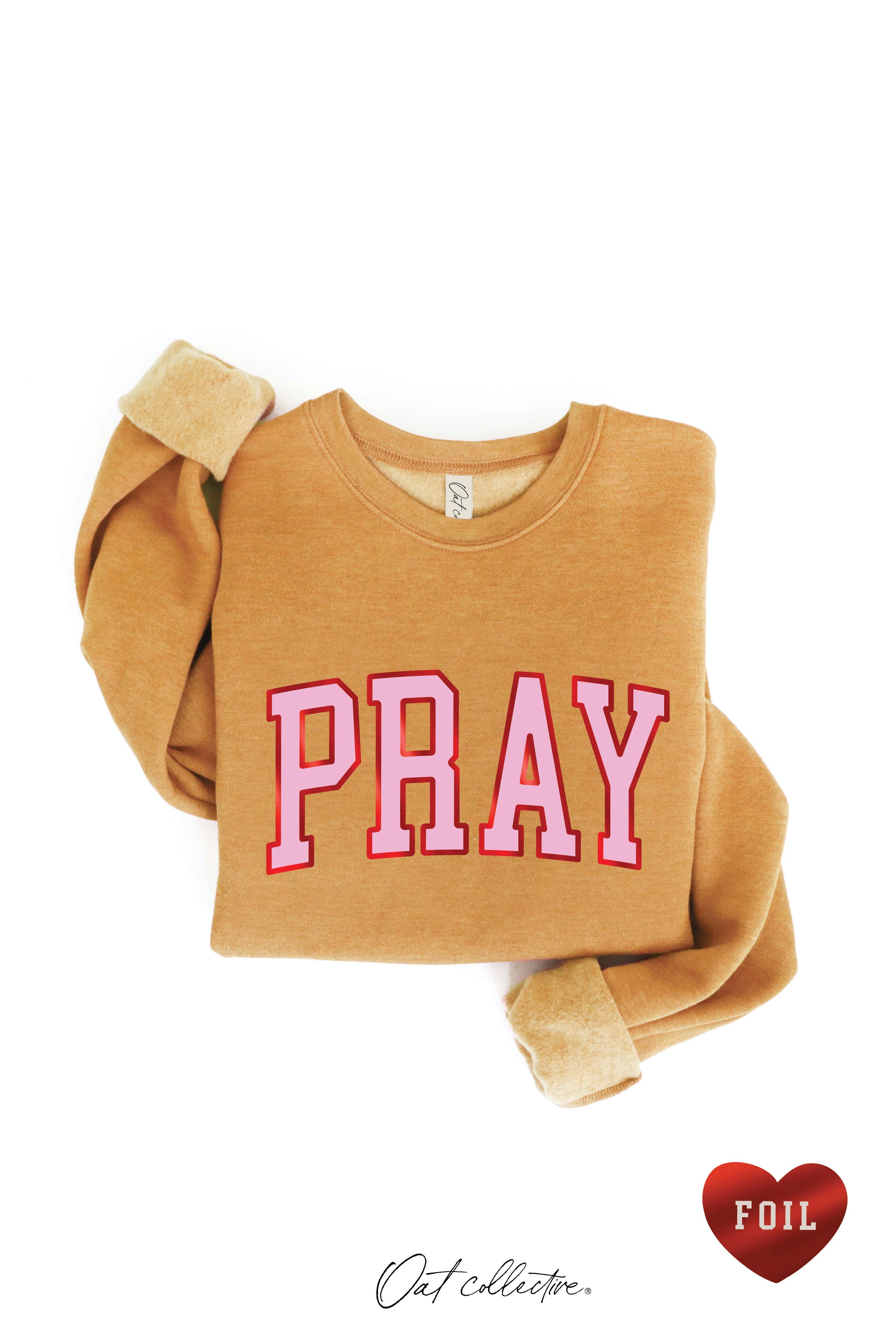OAT COLLECTIVE - Vendita all'ingrosso Felpa stampata - Donna - Felpa con grafica PRAY FOIL5