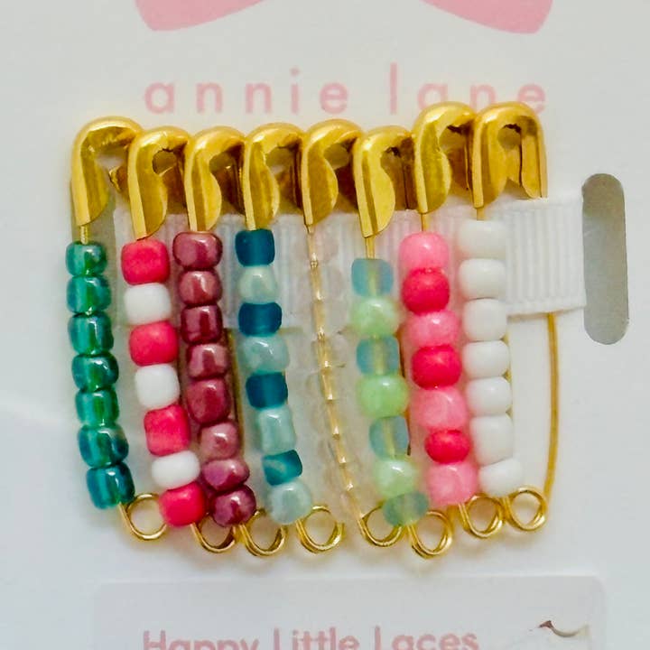 Set aus Schnürsenkelstiften - groß, pink, mehrfarbig für den Großhandel von Annie Lane