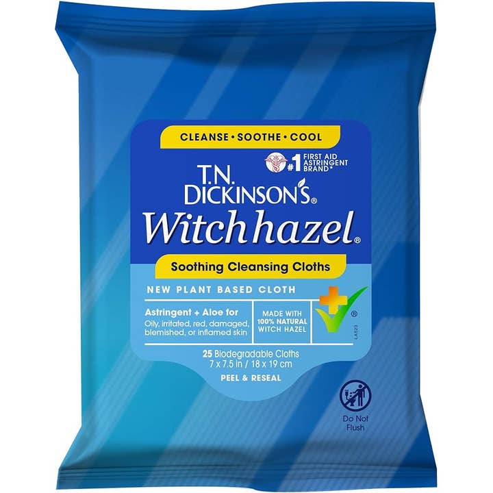 KT Supply - Wholesale Hair Oil - Dickinson Cleanser Cloths Witch Hazel, 25/PK