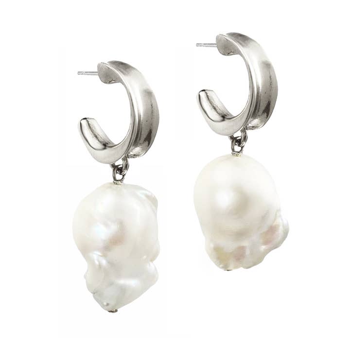 Créoles Barroco - Silver pour la vente par BIKO