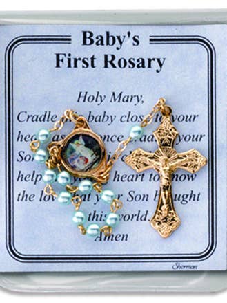 Chapelet pour bébé d'une décennie - Bleu pour la vente par H.J. SHERMAN COMPANY, INC.