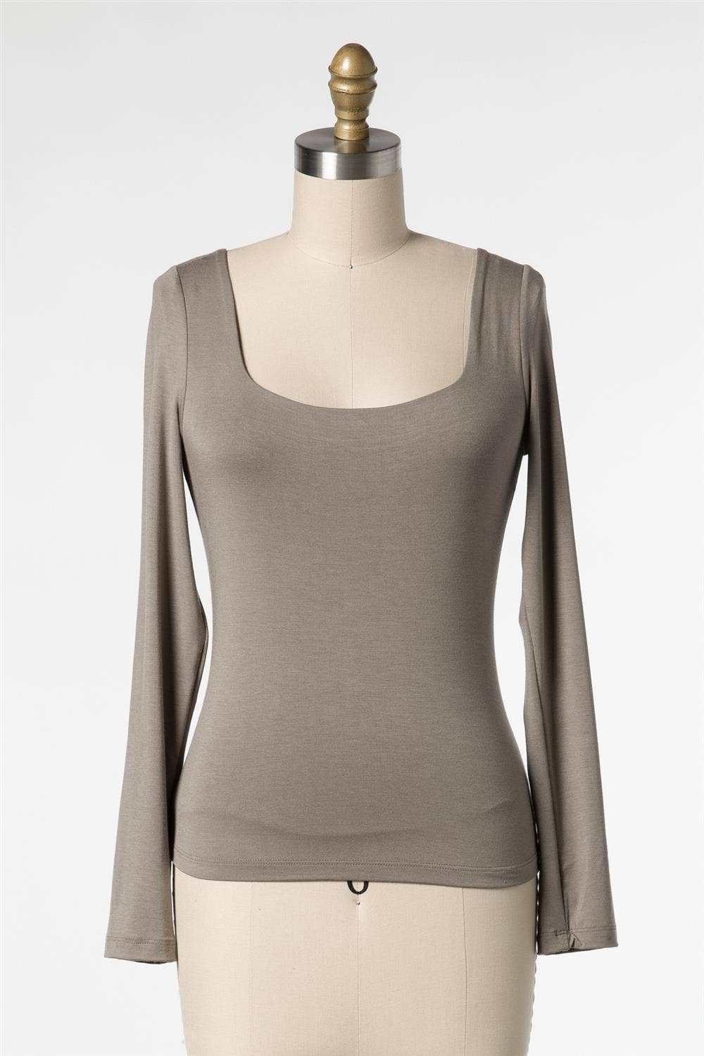 Final Touch – wholesale Knit top – Women's – Double Layered Square Neck Basic Top - T1710938