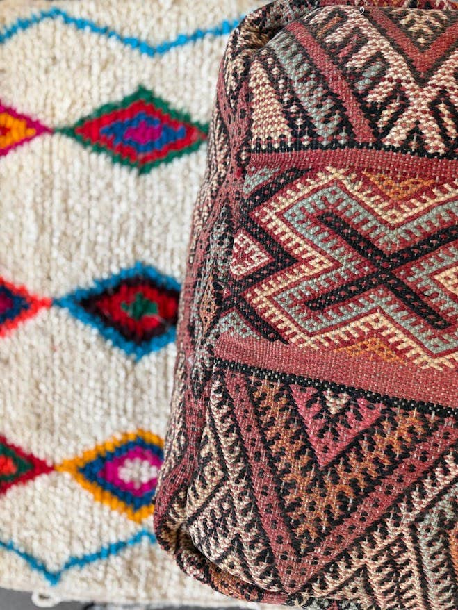 NOMAD BY LIV - Wholesale Floor Pillow - Vintage Kilim Floor cushions, Upcycled, Colorfull, wool8