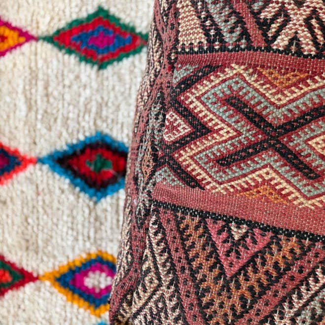 NOMAD BY LIV - Wholesale Floor Pillow - Vintage Kilim Floor cushions, Upcycled, Colorfull, wool8