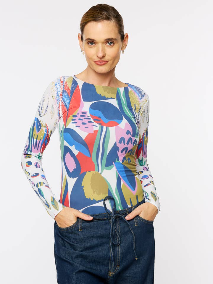 Haut Seconde Peau à Bords Bruts Dreamer pour la vente par AMB Designs