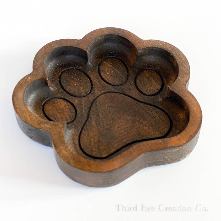 Third Eye Creation Company - Venta al por mayor Bandejas decorativas - Bandeja de madera dura con estampado de patas, bandeja plegable con forma de pata de animal