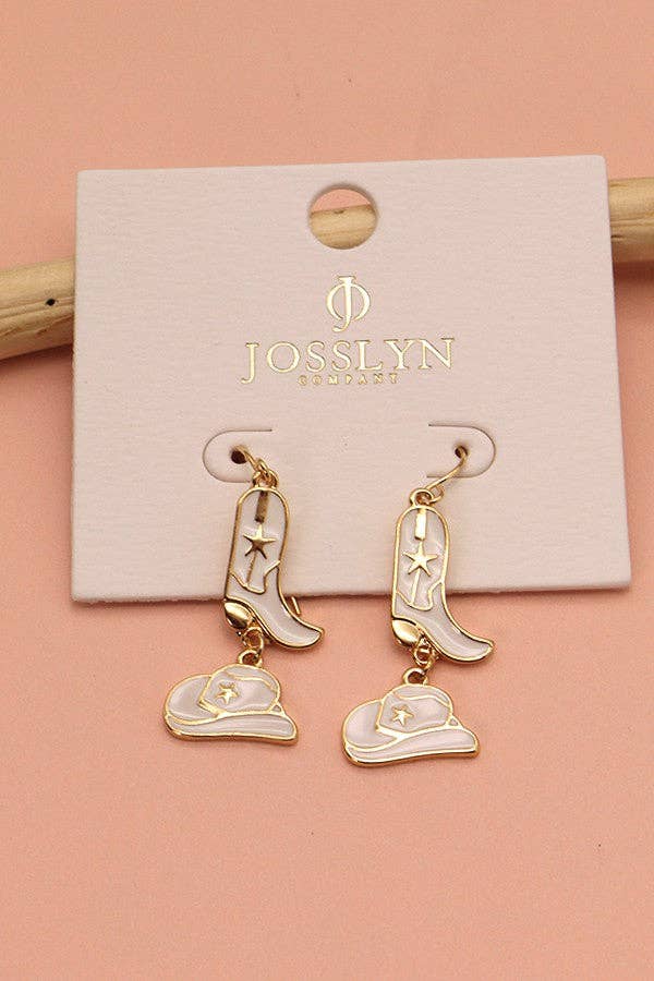 JOSSLYN by wall to wall – Engroshandel Hængeøreringe og creoløreringe – HAT BOOTS DROP ØRERINGE | 31E224803