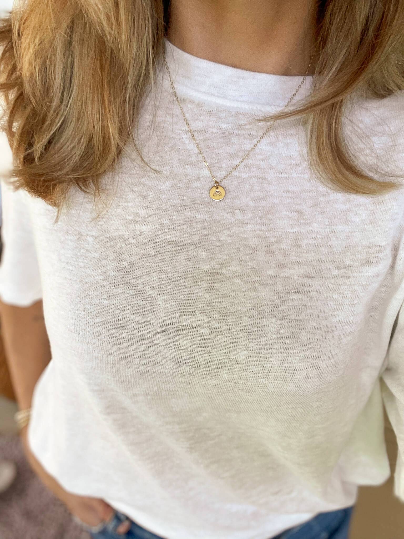 Loveable - Wholesale Pendant/Charm Necklace - Rainbow Disc Necklace4