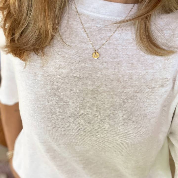 Loveable - Wholesale Pendant/Charm Necklace - Rainbow Disc Necklace4