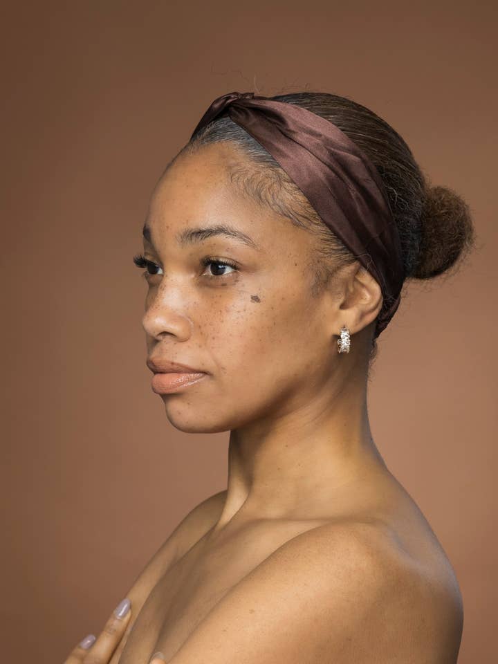 Brown Satin Headband with Twist - Adult Hair Accessory for wholesale by AfricanFabs