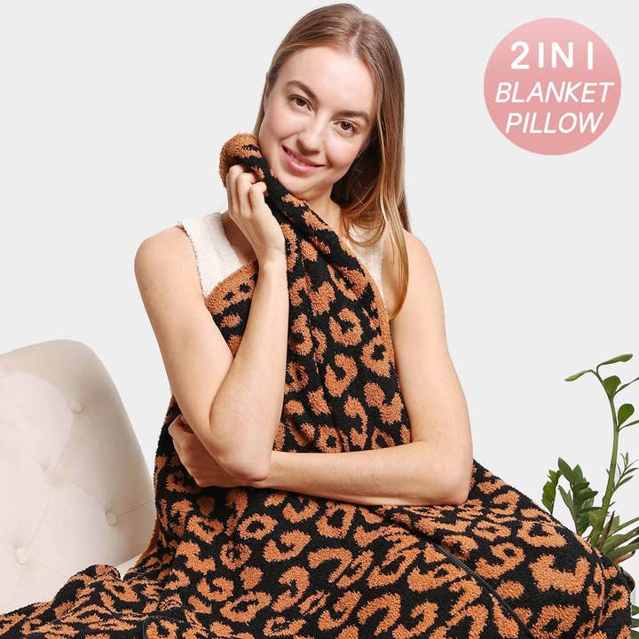 2 IN 1 Reversible Leopard Patterned Blanket / Pillow
for wholesale by Sensibling Corp.