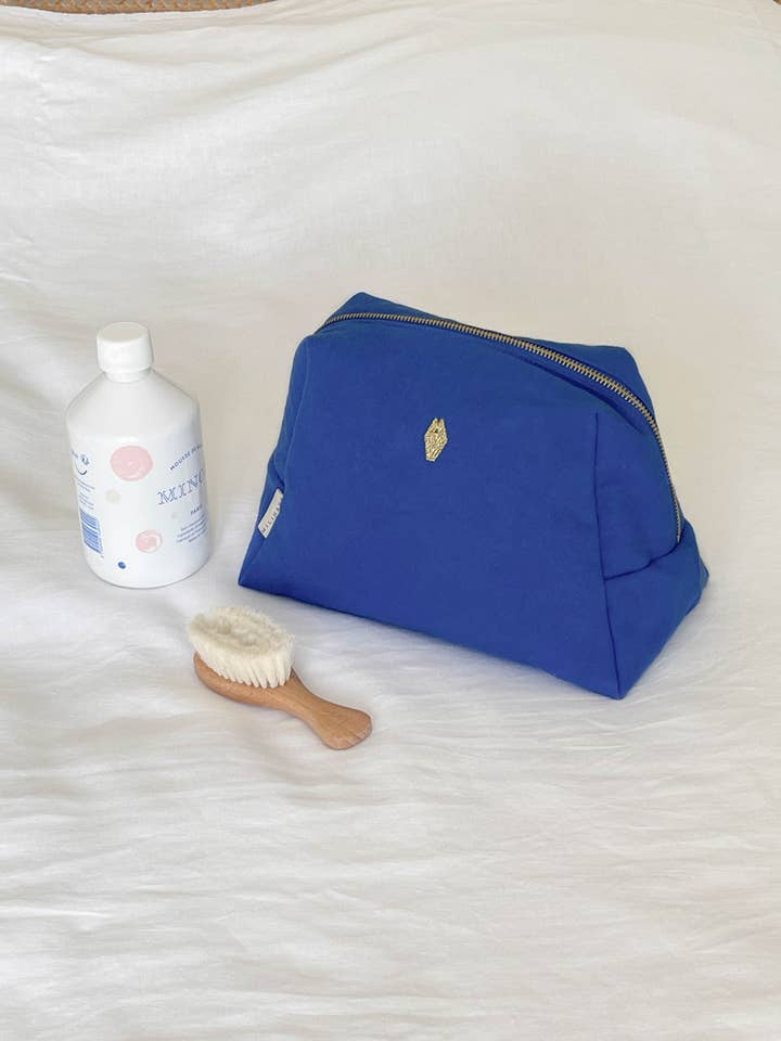 Trousse de beauté - JADE - Bleu cobalt pour la vente par Milinane