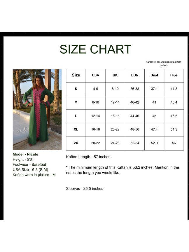 Gipci - Wholesale Kaftan - Women's - Green Autumn / Winter Bohemian Maxi Kaftan Dress