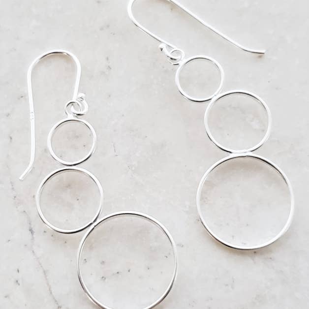 Sosie Designs – wholesale Dangle earrings – Silver Bubble Cluster Earrings0