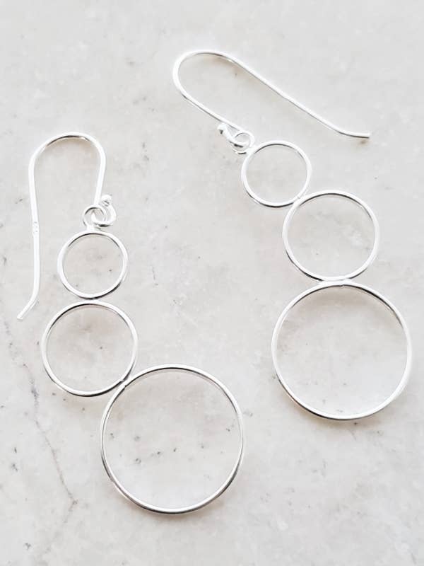 Boucles d'oreilles Bubble Cluster Argent pour la vente par Sosie Designs