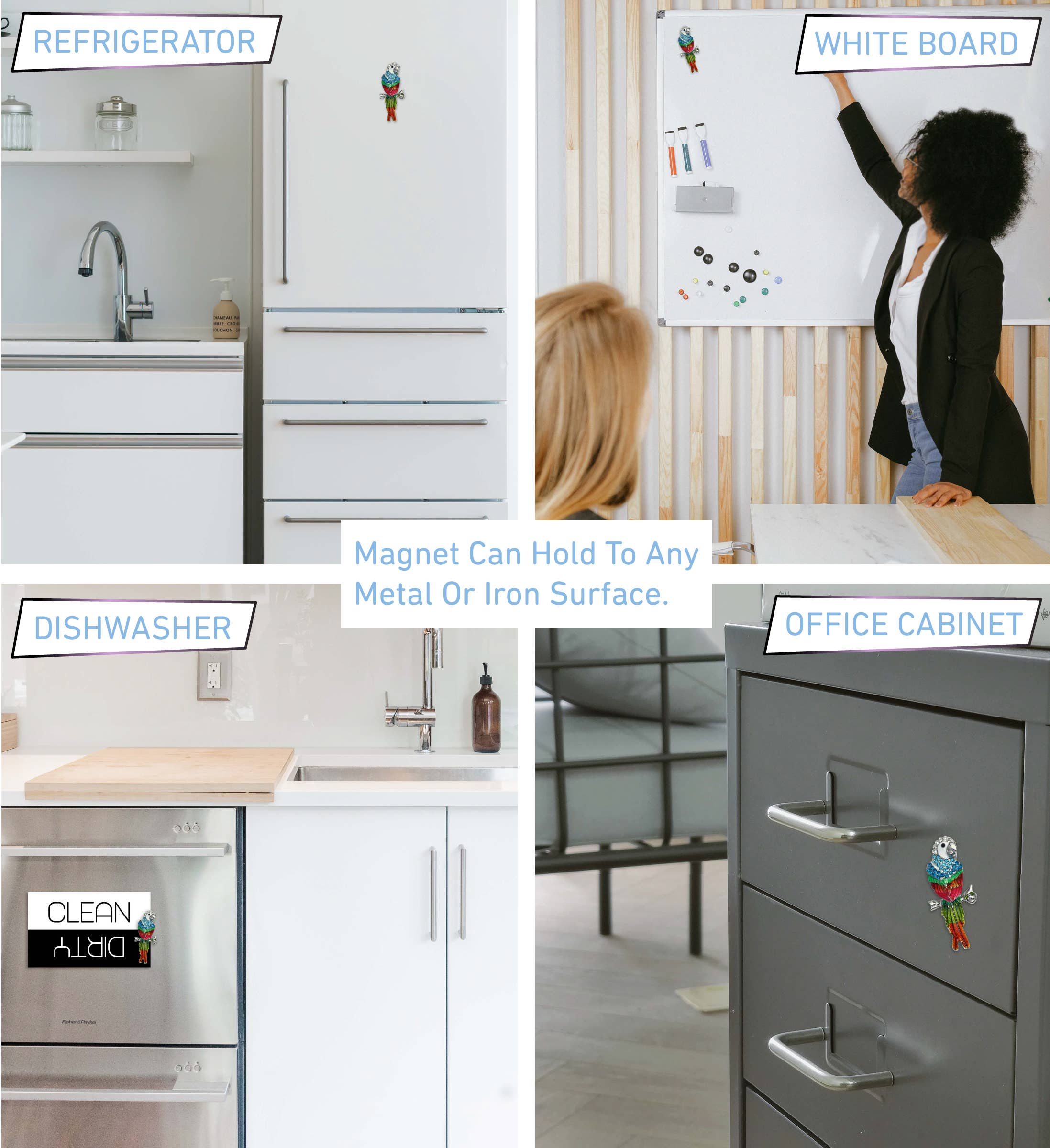 Cota Global - Wholesale Magnet - Sparkling Magnets - Parrot4