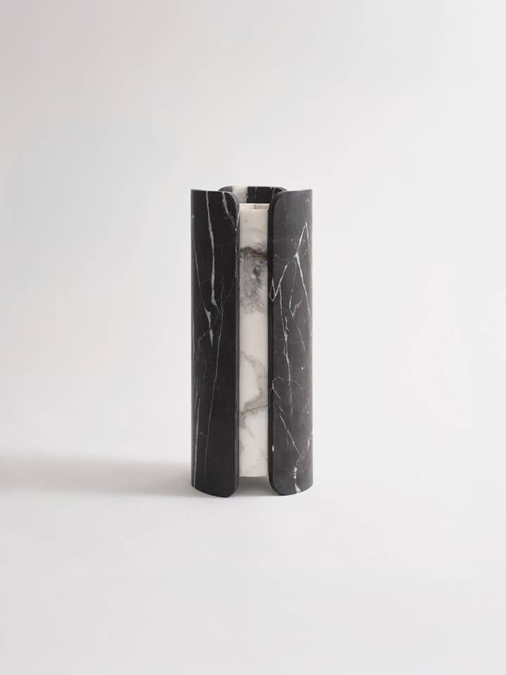 Vent Vase Nero & Arabescato for wholesale by Greg Natale