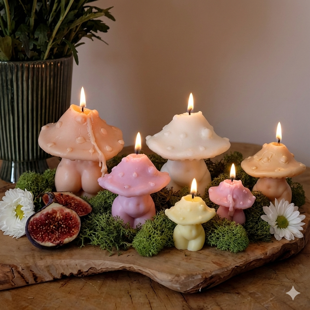 Interlude Candles – wholesale Novelty candle – Mushroom Goddess Candles | Mushroom Candles4