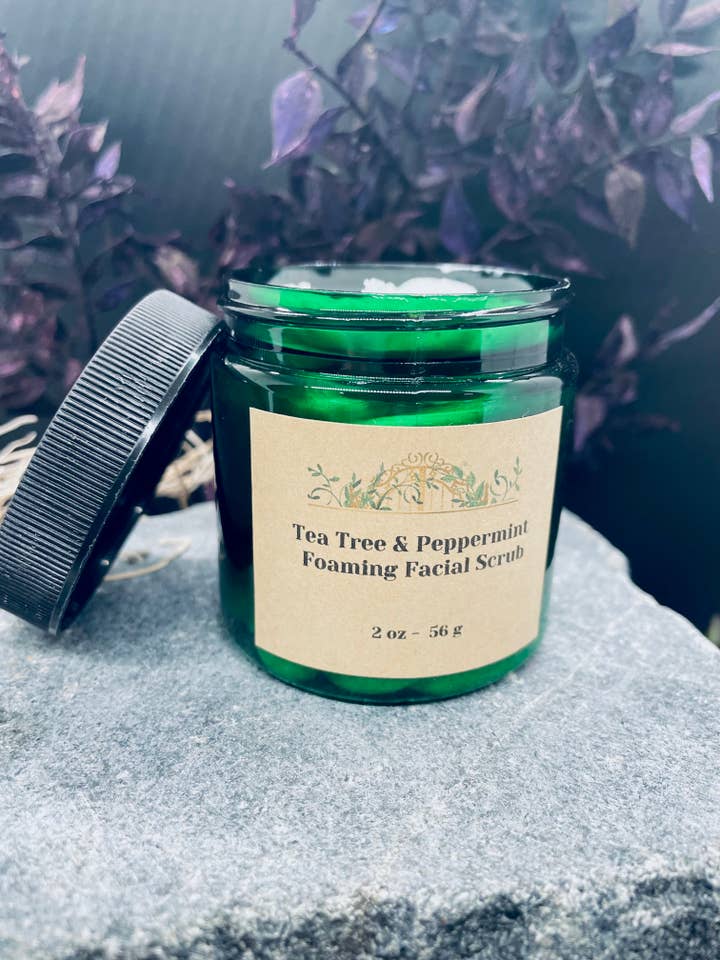 Tea Tree & Peppermint Foaming Facial Scrub for wholesale by Medieval Scents