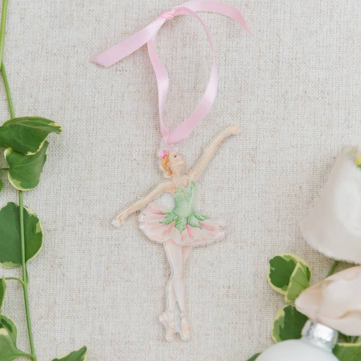 Simply Jessica Marie - Wholesale Ornament - Waltz of Flowers Ballerina Nutcracker Watercolor Ornament1