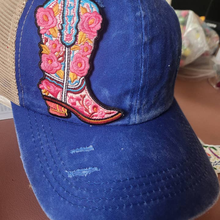 Texas Transfers – wholesale Patch – Floral Boot Iron-On PATCH