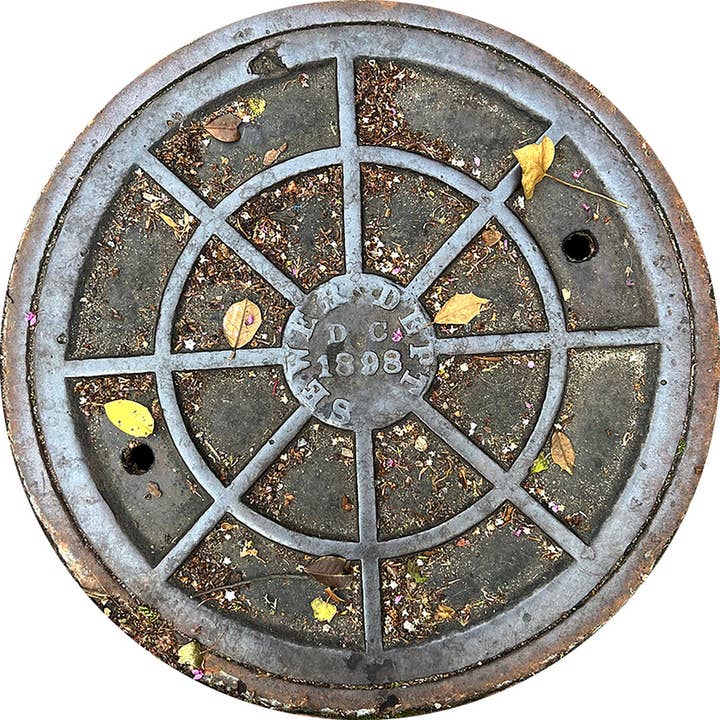 PROGETTO EST - Washington, DC #2 - Tappetino a forma di tombino per la vendita all'ingrosso da parte di Vernakular Photo Designs