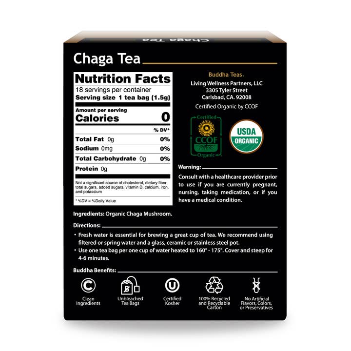 Buddha Teas – wholesale Health/detox tea – Chaga Tea1