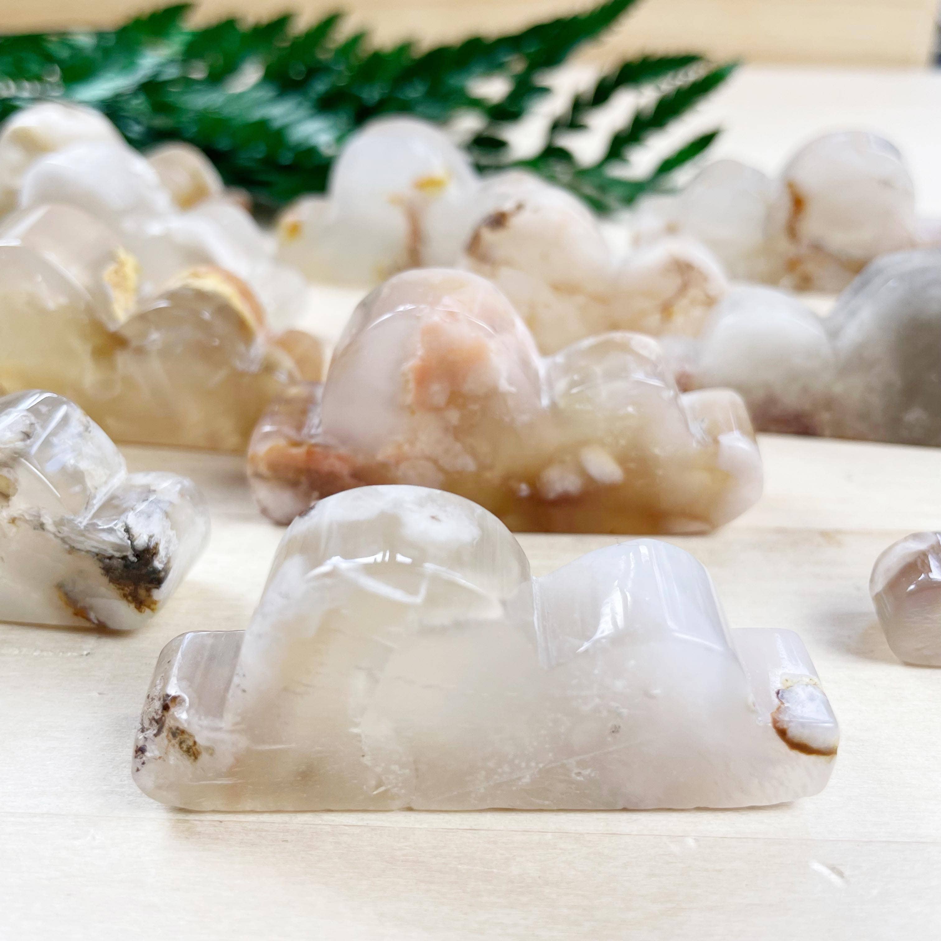 Ewelina Pas Jewelry - Wholesale Spiritual Stone/Crystal - Flower Agate Cloud Carving2