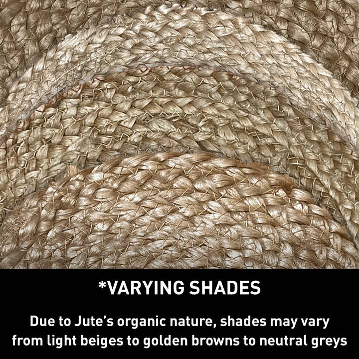 Natural Jute Hand Braided Round Placemats, Set of 4, 15 Inch for wholesale on Faire