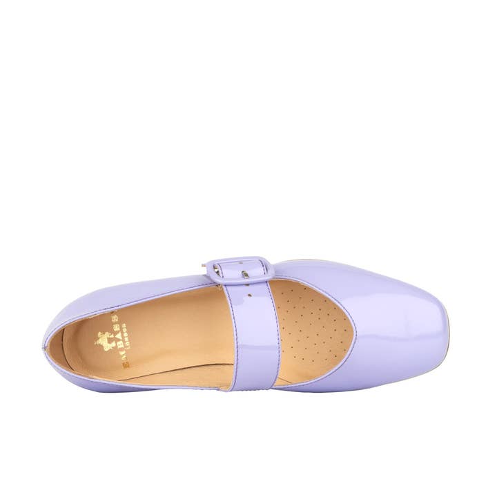 Embassy London – wholesale Low heels – Women′s – Bliss - Lavender & Rose - Women's block heel square toe patent leather Mary-Jane6