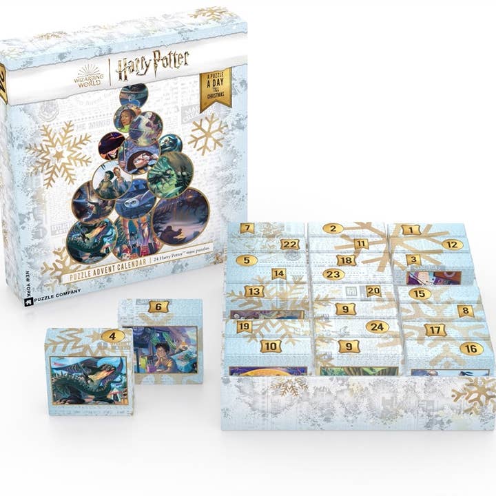 New York Puzzle Company - Wholesale Puzzle - Adult - Harry Potter Advent Calendar - Set of 24 Mini Puzzle