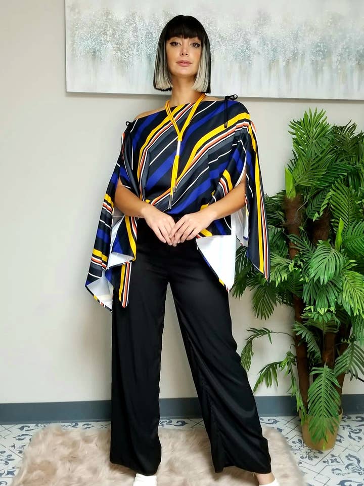 HV - Macacão Multi Stripes e Lycra Preto (HV10) por atacado de La Mar