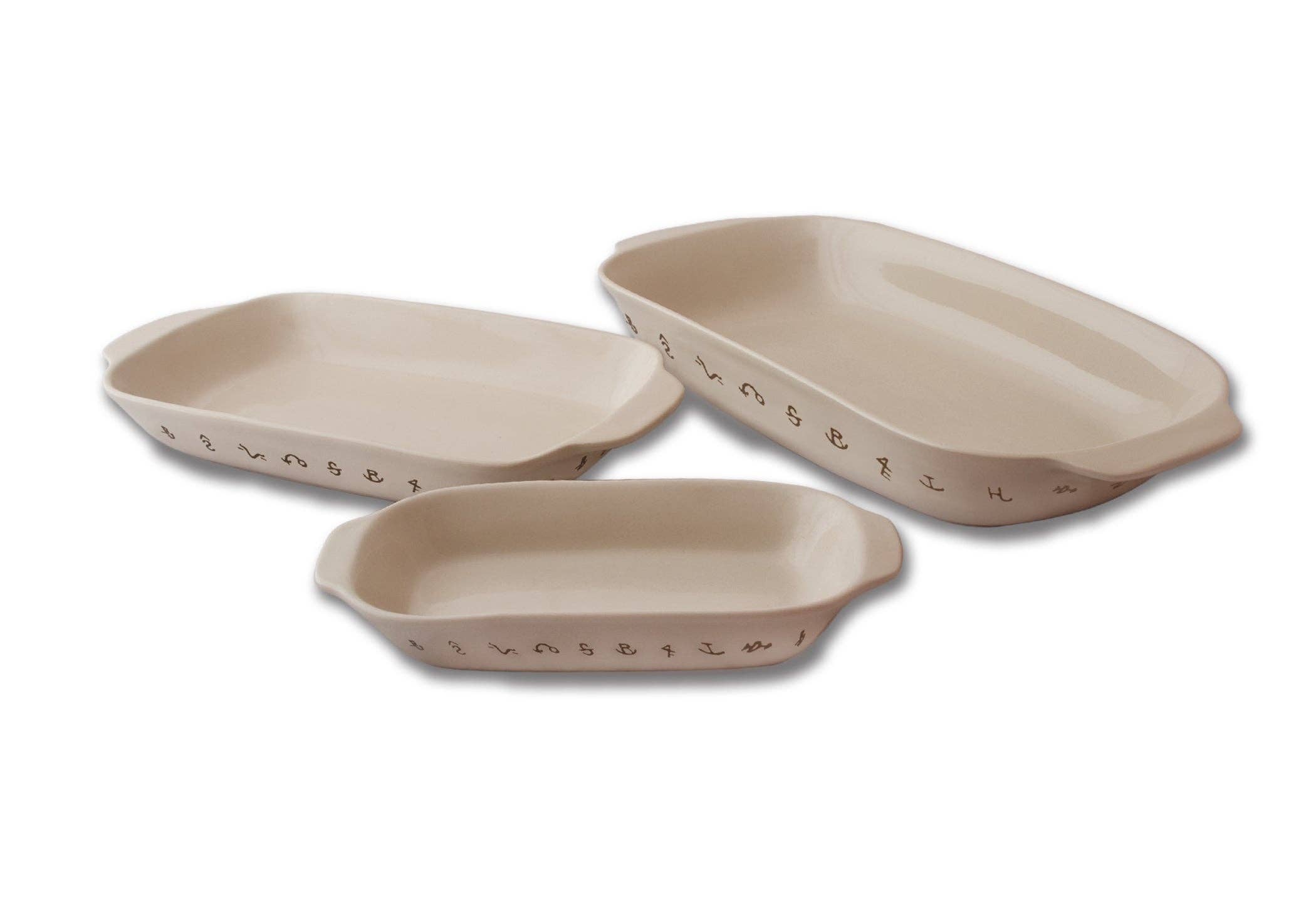 Country Barn USA - Wholesale Baking Dish - 3 Piece Stoneware Baking Dishes - 3 Designs Available1
