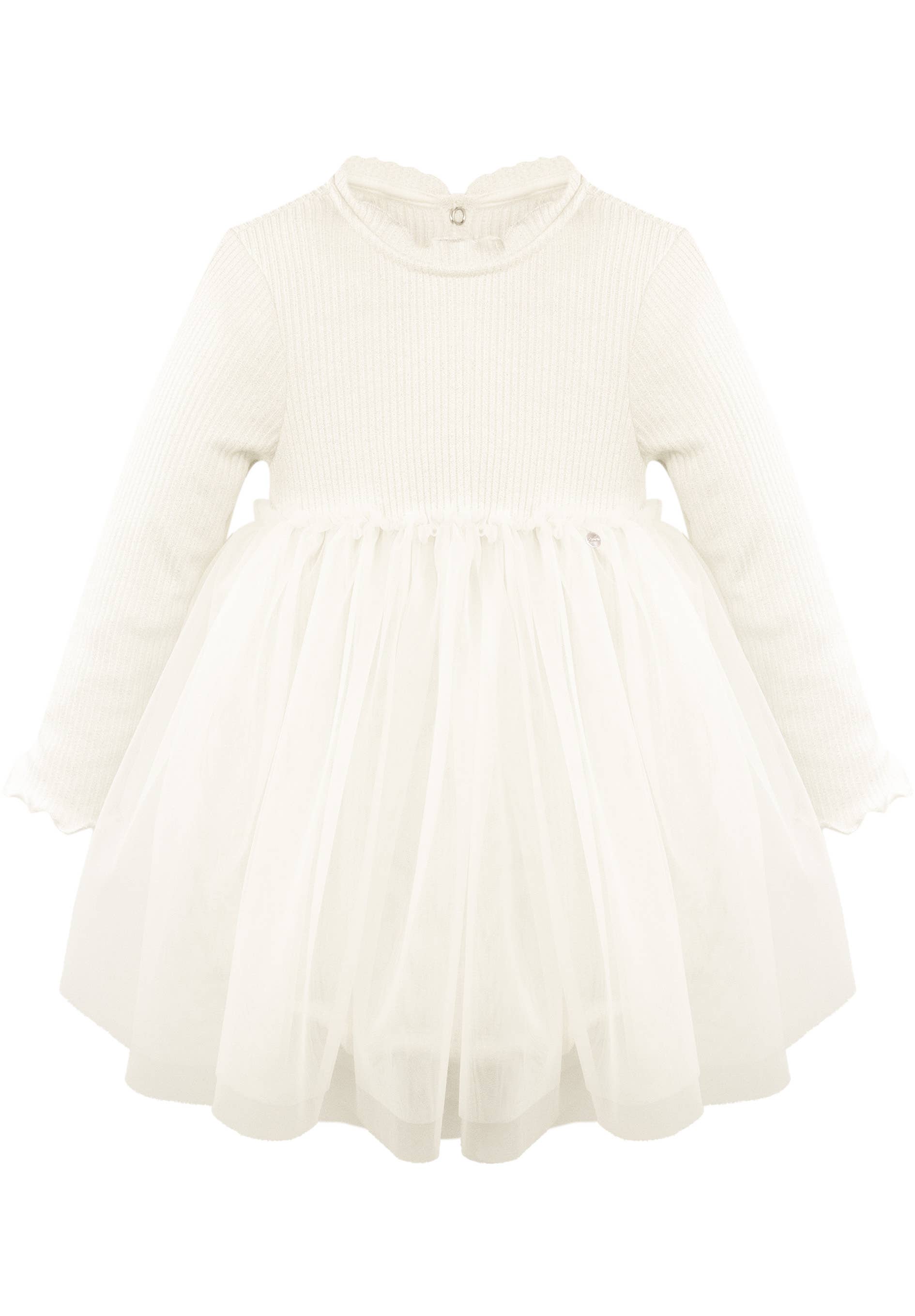 Ecru Klänning med tyll Beyza för wholesale på Faire1