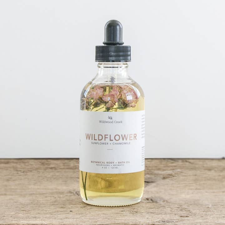 Wildwood Creek – wholesale Bath/body oil – Wildflower Nourishing Natural Body + Bath Oil |Vegan Organic0