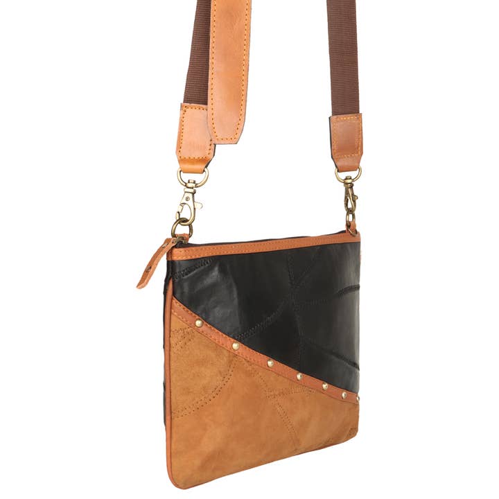 Vaan & Co. - Wholesale Crossbody Bag - Women's - Small Wide Crossbody Bag in Brown3