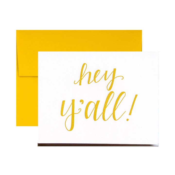 Hey Y'all Greeting Card for wholesale by Stately Made